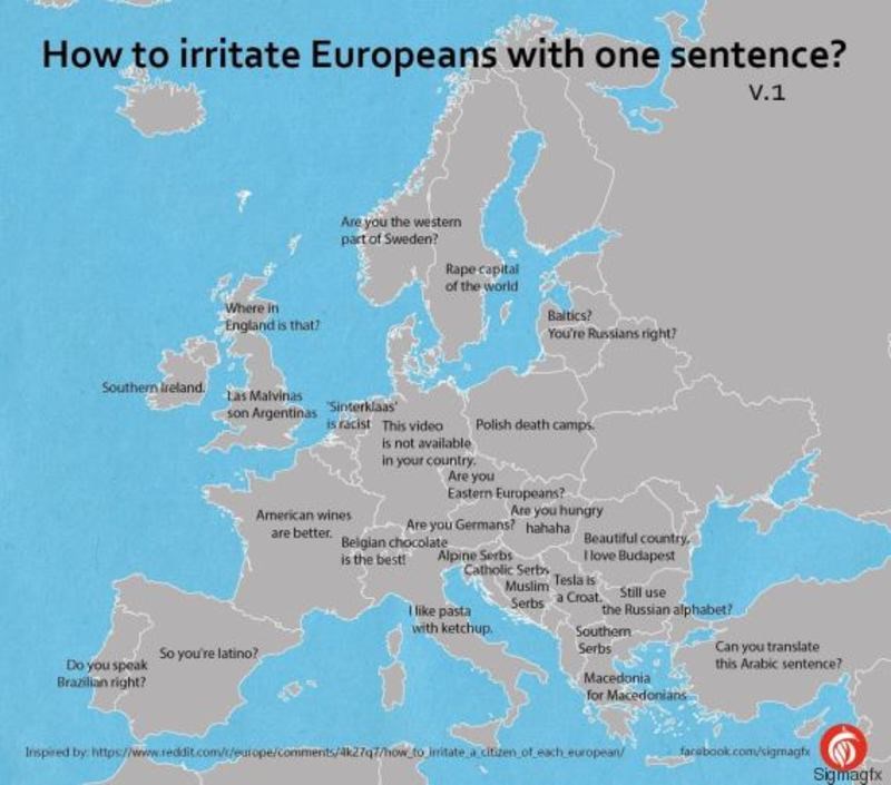 Ποια φράση εκνευρίζει τον πολίτη κάθε Ευρωπαϊκής χώρας; Δείτε τον χάρτη