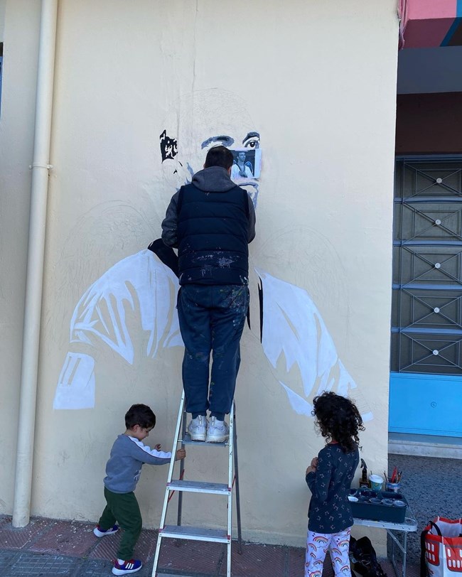 Αλέξανδρος Νικολαΐδης: Γκράφιτι του Ολυμπιονίκη στο λύκειο απ’ όπου αποφοίτησε