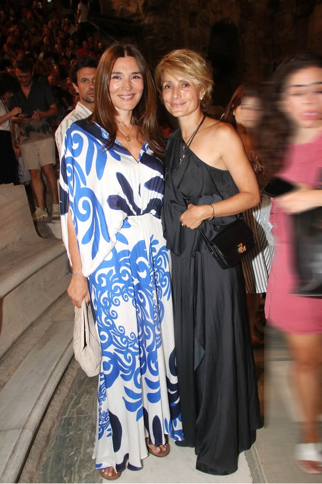 Μαρία Ναυπλιώτου και Ευδοκία Ρουμελιώτη κομψές-όπως πάντα- στο Ηρώδειο