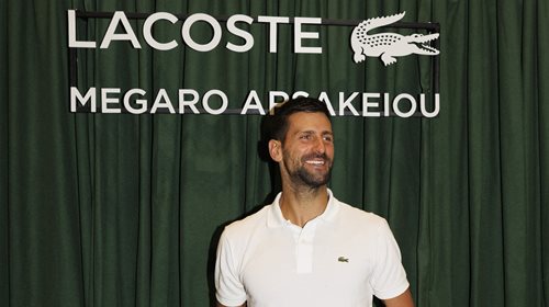 Ο GOAT και Χρυσός Ολυμπιονίκης Νόβακ Τζόκοβιτς στο νέο κατάστημα LACOSTE στο Μέγαρο Αρσακείου