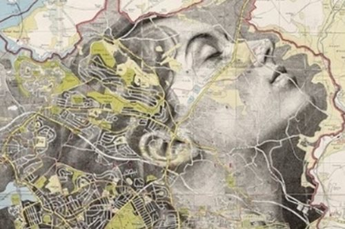 Ο Ed Fairburn χρησιμοποιεί έναν πολύ παράξενο καμβά για τα πορτέτα του