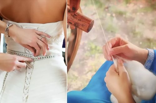 Γυναίκα φτιάχνει το νυφικό της βήμα- βήμα από το μαλλί της Άγκνες, του πρόβατου της