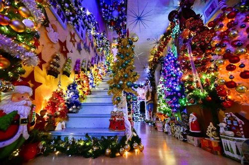 Το σπίτι με τα 555 χριστουγεννιάτικα δέντρα και τα 100.000 στολίδια στη Γερμανία έχει κάνει παγκόσμιο ρεκόρ