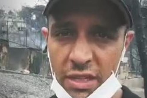 Ο Σάββας Πούμπουρας στο Κόκκινο Λιμανάκι για τις φωτιές. Το δημόσιο μήνυμα που στέλνει