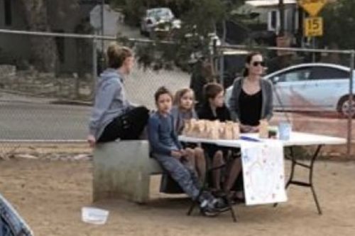 Η Αντζελίνα Τζολί και τα παιδιά της πουλούσαν οργανική τροφή για σκύλους σε πάρκο του Λος Άντζελες