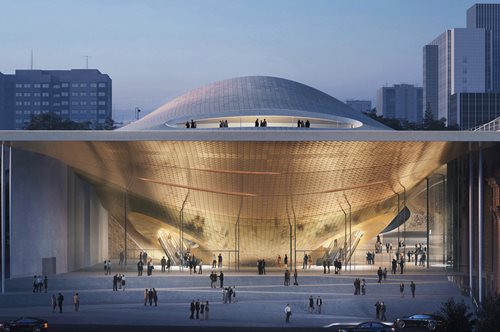 Ένα κτίριο-θαύμα που μοιάζει με την απεικόνιση του ήχου από τους συνεχιστές της Ζάχα Χαντίντ