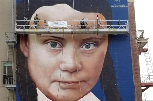 Μία ακόμα τοιχογραφία για τη Γκρέτα Τούνμπεργκ -Η τρίτη στη σειρά, αυτή τη φορά στο Σαν Φρανσίσκο