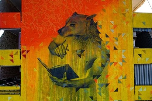 Και αν ένας αδέσποτος σκύλος μπορούσε να μιλήσει; Ένα μοναδικό, φιλοζωικό γκράφιτι στον Βόλο