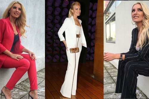 Stylish και οικονομικά κοστούμια, η νέα μανία της Κατερίνας Καινούργιου και πώς θα την φορέσετε 