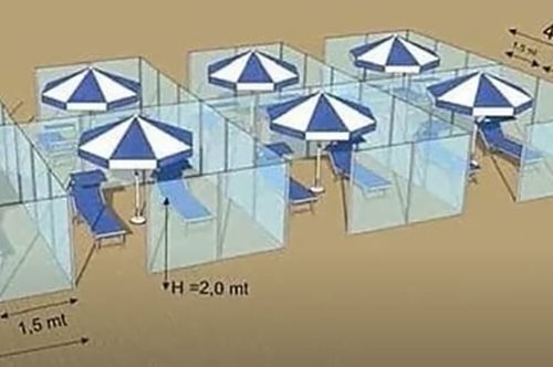 Με παραβάν και πλέξιγκλας: Στην Ιταλία ετοιμάζουν ήδη τις παραλίες για το καλοκαίρι