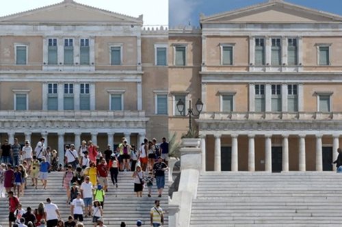 Πριν και μετά: Εντυπωσιακές εικόνες από την άδεια Αθήνα μετά από 25 μέρες καραντίνας