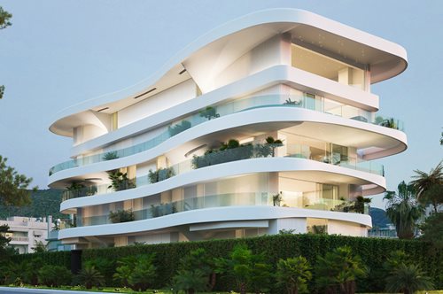 Ένα συγκλονιστικό συγκρότημα κατοικιών στη Γλυφάδα έχει πισίνες σε κάθε μπαλκόνι ξεχωριστά 