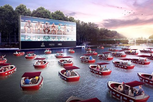 Ο Σηκουάνας μεταμορφώνεται στο πιο ρομαντικό και όμορφο πλωτό, θερινό σινεμά για αυτό το καλοκαίρι