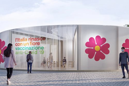 «Με ένα λουλούδι η Ιταλία γυρίζει στη ζωή»: Τι σημαίνουν οι μαργαρίτες στα κέντρα διανομής εμβολίου