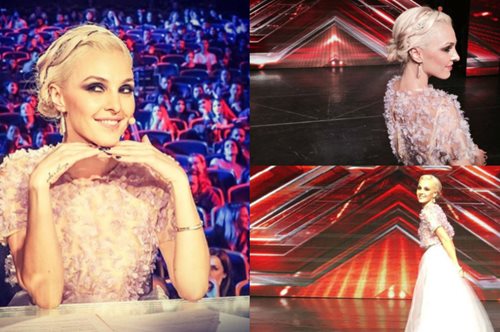 Εμφάνιση-Statement.Η Τάμτα συνδυάζει πριγκιπικό outfit με λευκά sneakers στην πρεμιέρα του Χ-Factor