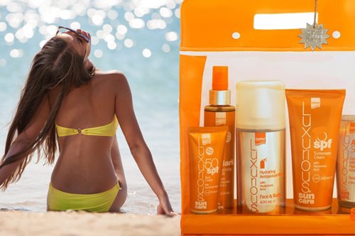 Τα αντηλιακά με υαλουρονικό οξύ της Intermed έρχονται πακέτο σε ένα τσαντάκι