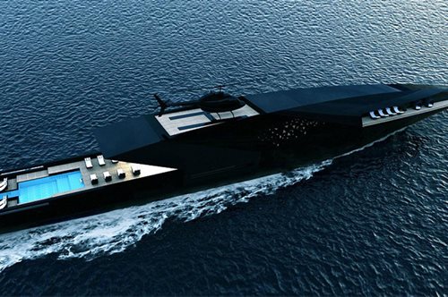 Ο Μαύρος Κύκνος των θαλασσών εντυπωσιάζει για το design και την πολυτέλειά του. Διαθέτει ελικοδρόμιο