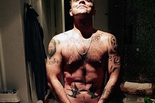 To γυμνό βίντεο του Robbie Williams στο Instagram όπως το ανέβασε στο λογαριασμό της η γυναίκα του