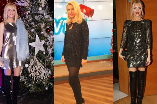  Ψηλή μπότα, κοντή φούστα: Η εμφάνιση copy/paste των ελληνίδων σταρ