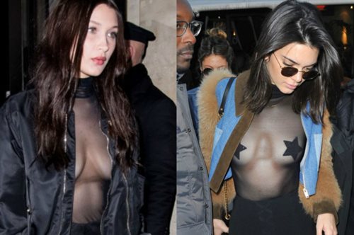 H Μπέλα Χαντίντ και οι Κένταλ Τζένερ έκαψαν τα σουτιέν τους και βγήκαν βόλτα στο Παρίσι