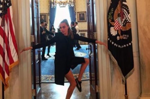 Η Cara Delevingne στον Λευκό Οίκο