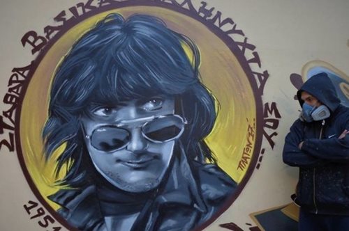 Αποχαιρετισμός στον Στάθη Ψάλτη με ένα συγκινητικό γκράφιτι