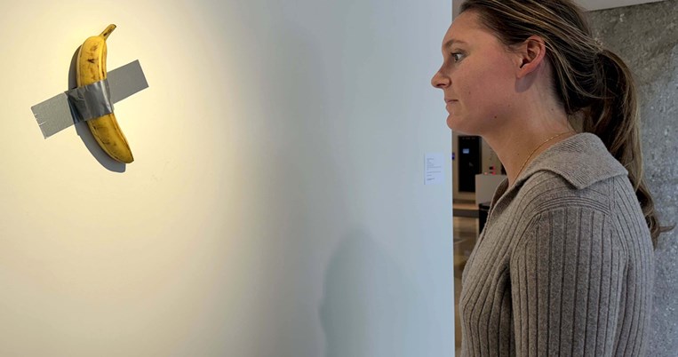 Maurizio Cattelan Comedian Duct Taped Banana -