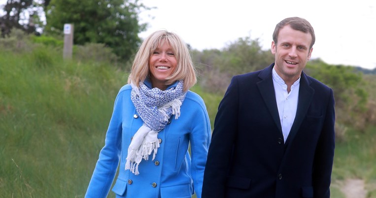 Brigitte Macron, wife of French President Emmanuel Macron,