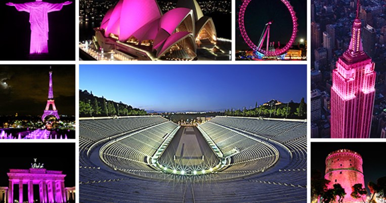 17 Οκτωβρίου:Το Καλλιμάρμαρο έγινε ροζ και μετέδωσε το μήνυμα πρόληψης του καρκίνου του μαστού