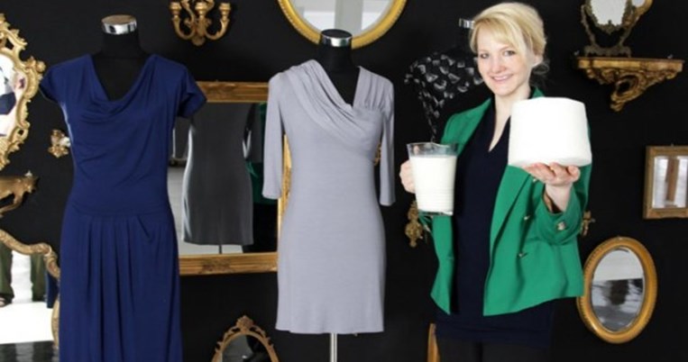 Η σχεδιάστρια μόδας που φτιάχνει ρούχα από ληγμένο γάλα έχει καταφέρει κάτι μοναδικό 