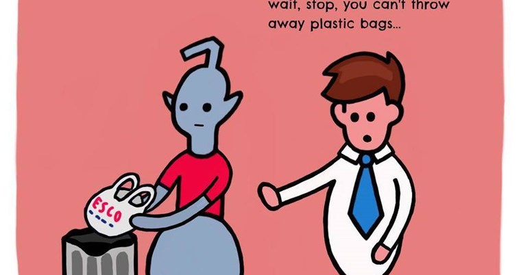 Ένας εξωγήινος σχολιάζει την ανθρωπότητα σε αστεία, έξυπνα κόμικς: «Ο πλανήτης σας είναι παράλογος»