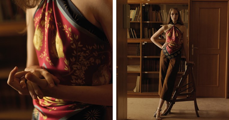 Το ελληνικά μεταξωτά μαντίλια της Έλενας Ζωγράφου που φοριούνται και σαν κομψά top