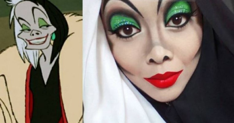 Μια make up artist χρησιμοποιεί το χιτζάμπ της για να μεταμφιεστεί σε ηρωίδες της Disney