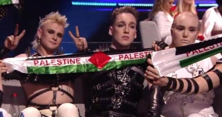 Η viral στιγμή της Eurovision 2019: Οι Ισλανδοί Hatari σηκώνουν πανό υπέρ της Παλαιστίνης 