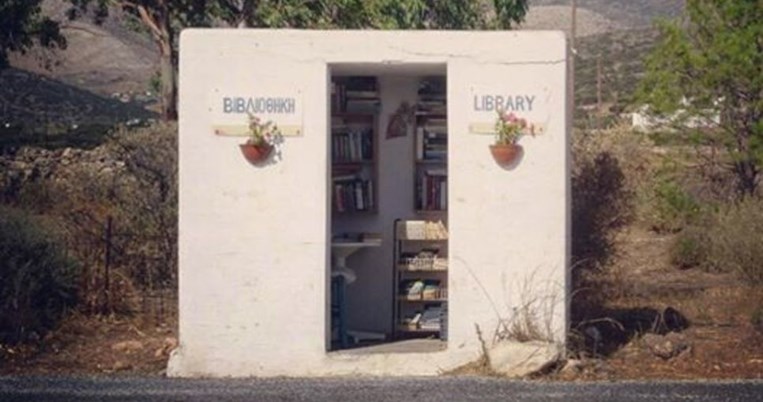 Μικρός βιβλιοφαγικός παράδεισος: Στάση λεωφορείου στην Πάρο λειτουργεί και ως δανειστική βιβλιοθήκη
