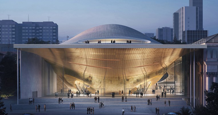 Ένα κτίριο-θαύμα που μοιάζει με την απεικόνιση του ήχου από τους συνεχιστές της Ζάχα Χαντίντ