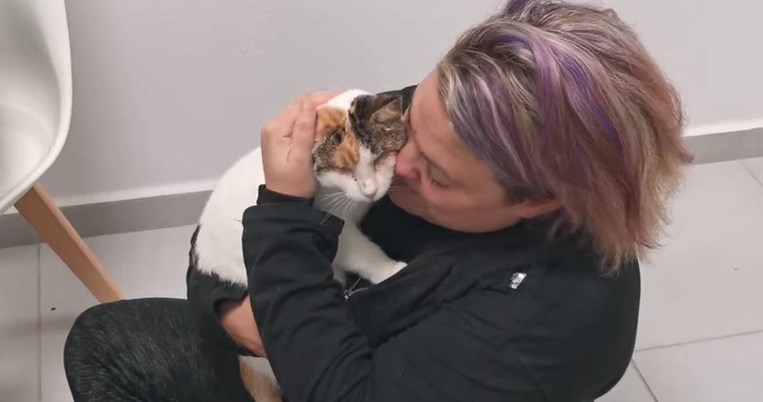 Φουλ της συγκίνησης: Η τυφλή γάτα που κακοποιήθηκε στη Φολέγανδρο υιοθετήθηκε από τυφλή γυναίκα