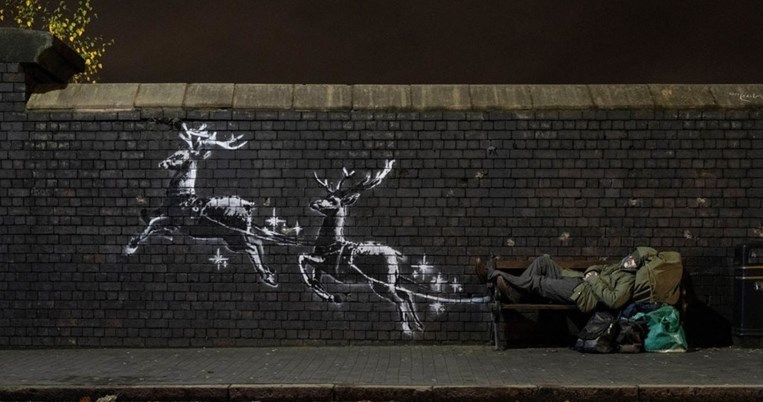 Το νέο έργο του Banksy για τους αστέγους επιβεβαιώνει ότι είναι ο σπουδαιότερος street artist