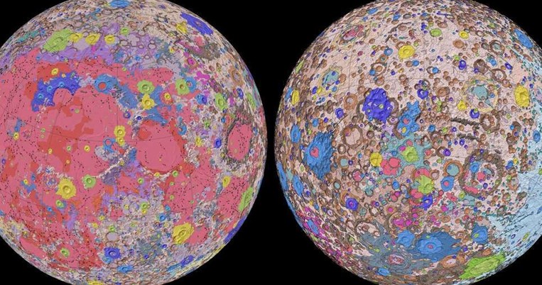 Ο πρώτος γεωλογικός χάρτης της Σελήνης είναι έργο τέχνης