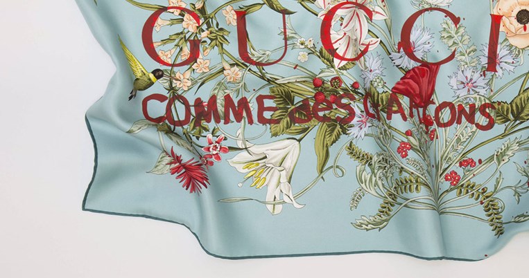 Η Gucci ενώνει τις δυνάμεις της με τον οίκο COMME des GARCONS σε μία νέα συλλογή από φουλάρια 