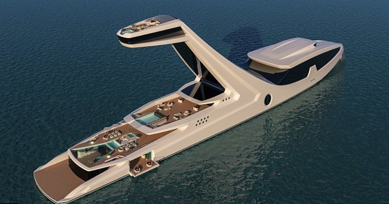 Το νέο, υπερπολυτελές γιοτ Shaddai διαθέτει ταράτσα με πισίνα και μπαρ 40 μέτρα πάνω από τη θάλασσα