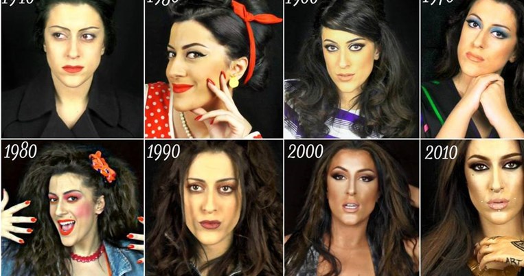Ελληνίδα μακιγιέζ μεταμορφώνεται στα γυναικεία πρότυπα της κάθε εποχής. Από το 1910 έως και σήμερα