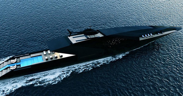 Ο Μαύρος Κύκνος των θαλασσών εντυπωσιάζει για το design και την πολυτέλειά του. Διαθέτει ελικοδρόμιο