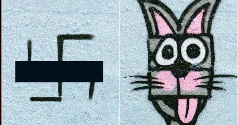 Ευφυές! Οι γκραφιτάδες του Βερολίνου μετατρέπουν τα ναζιστικά σύμβολα σε παιδικές ζωγραφιές