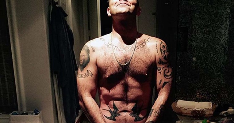 To γυμνό βίντεο του Robbie Williams στο Instagram όπως το ανέβασε στο λογαριασμό της η γυναίκα του