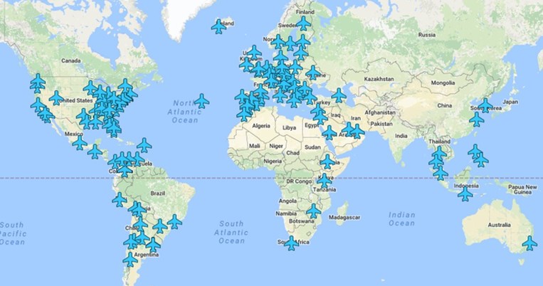 Οι κωδικοί για τα WI-FI αεροδρομίων σε έναν ευφυή χάρτη