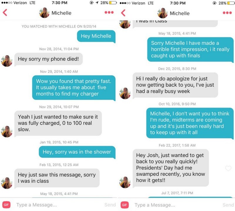 Ζευγάρι αντάλλασσε μηνύματα για 3 χρόνια μέχρι που το Tinder αποφάσισε να τους φέρει τετ-α-τετ 