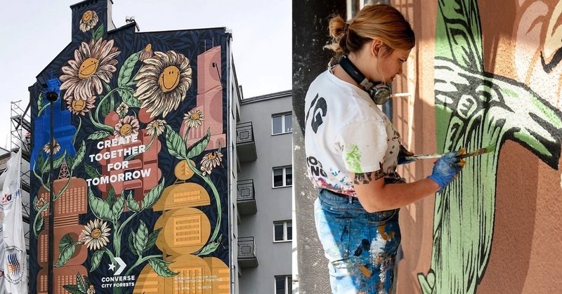 Τοιχογραφία στη Βαρσοβία με φωτοκαταλυτική βαφή που μειώνει την ατμοσφαιρική ρύπανση