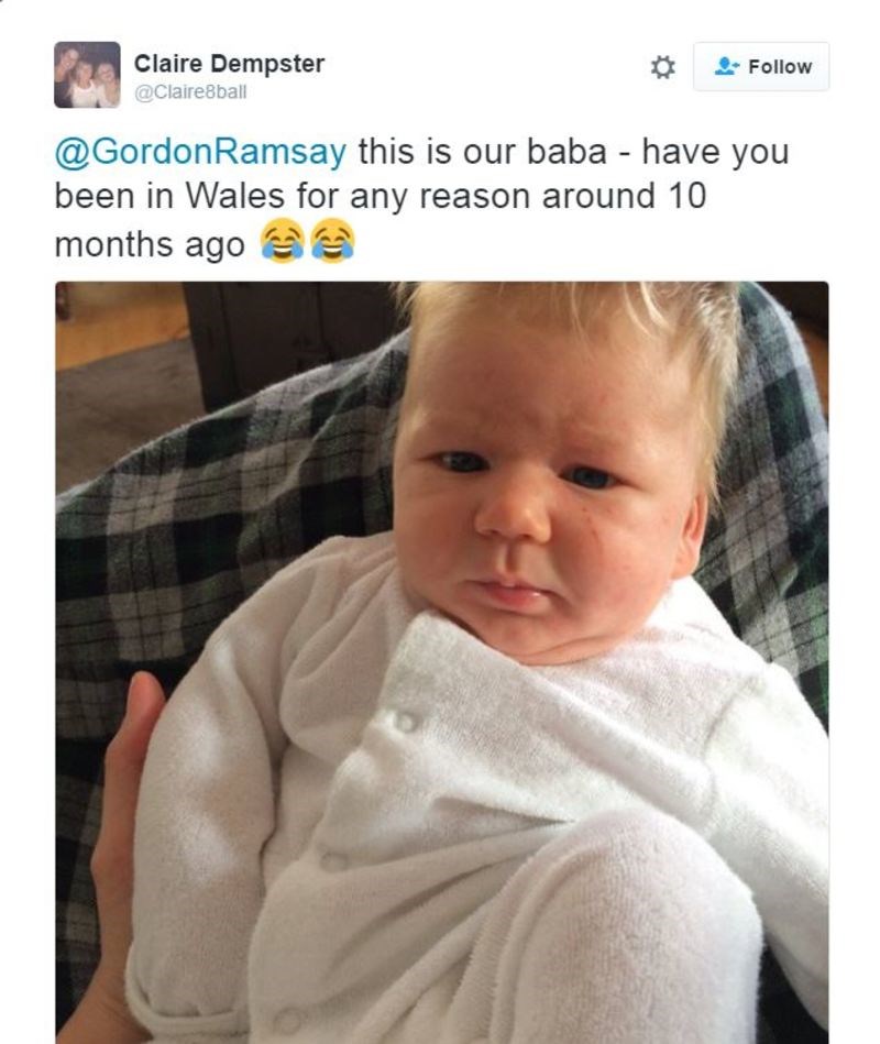 Μικρή φρενίτιδα στο Twitter με το μωρό που είναι ίδιο ο Gordon Ramsay