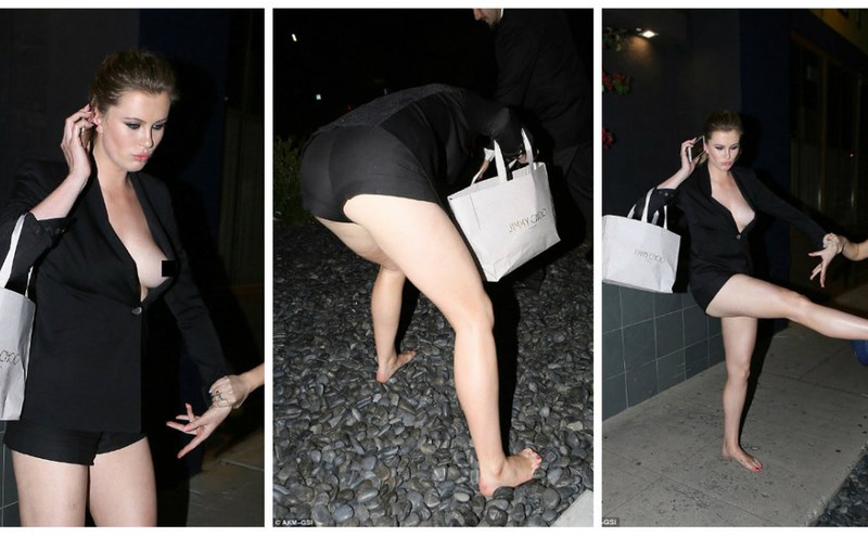 Η κόρη της Κιμ Μπάσινγκερ σε έξαλλη κατάσταση, μεθυσμένη, ξυπόλητη και ελαφρώς topless  